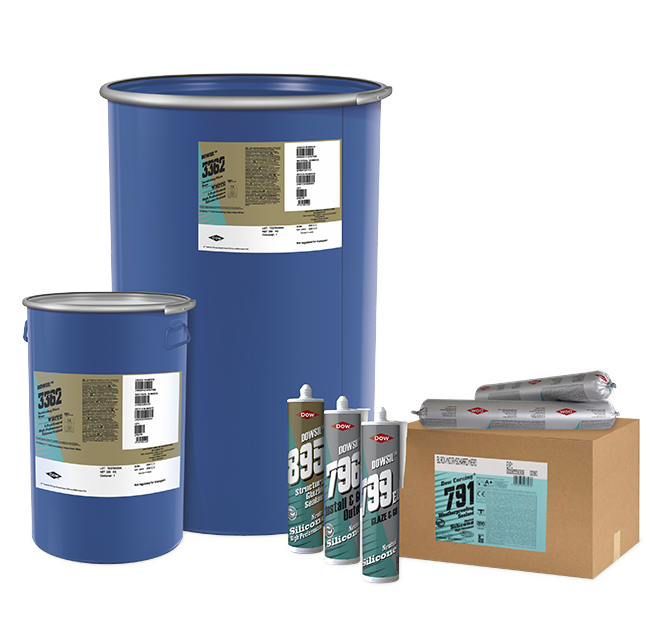 Двухкомпонентный силиконовый герметик для вторичной герметизации стеклопакетов Dowsil